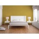 Tapet galben mustar - beton vopsit - decorare