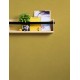 Tapet galben mustar - beton vopsit - decorare