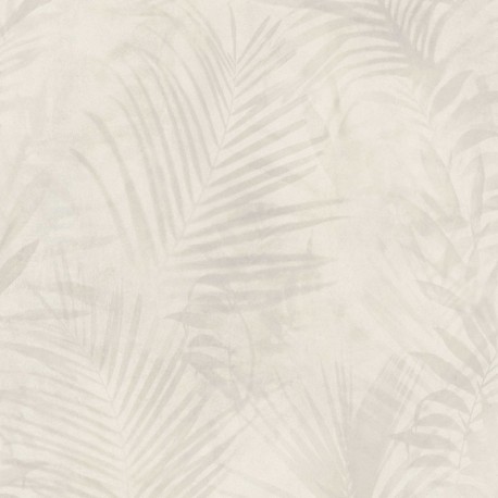 Tapet frunze tropicale crem-gri
