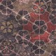 Tapet mozaic oriental maro-rosu - detaliu
