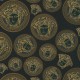 Tapet Versace - Medusa negru-auriu