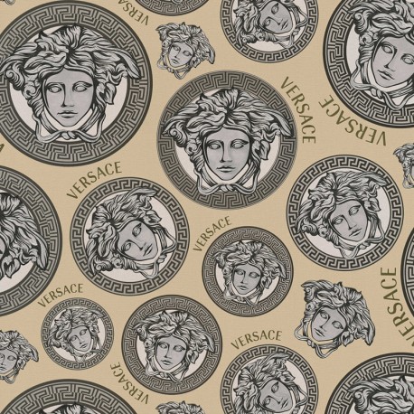 Tapet Versace - Medusa bej