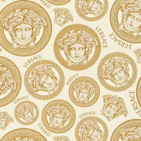 Tapet Versace - Medusa crem