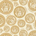 Tapet Versace - Medusa crem