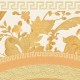 Tapet design Versace auriu - detaliu