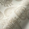 Tapet Versace - Medusa gri-auriu