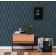 Tapet retro Geo Effect albastru - decorare