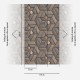 Fototapet abstract gri cu efect 3D - dimensiuni