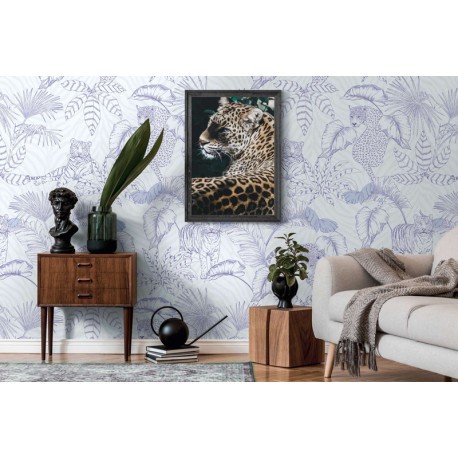 Fototapet jungla Tigri si leoparzi - decorare