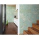 Fototapet verde cu pauni si flamingo - decorare