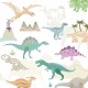 Fototapet Dinozauri multicolori - detaliu