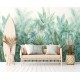 Fototapet Frunze tropicale in acuarela - decorare