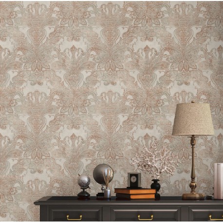 Tapet clasic bej-gri - decorare