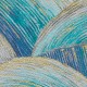 Tapet abstract Dealuri albastru-auriu - detaliu