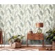 Tapet frunze palmier crem-verzui - decorare