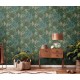 Tapet Pop Art frunze verzi - decorare