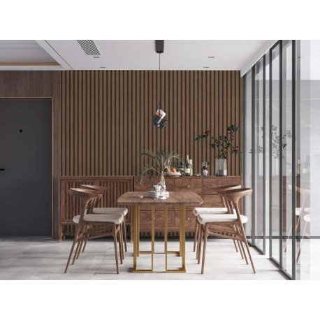 Tapet riflaj lemn stejar - decorare