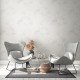 Tapet ecologic cu motiv vegetal alb-gri - decorare