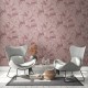 Tapet ecologic cu motiv vegetal purpuriu - decor