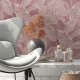 Tapet ecologic cu motiv vegetal purpuriu - decor