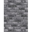 Tapet industrial Caramida gri-negru