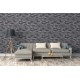 Tapet industrial Caramida gri-negru - decor
