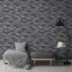 Tapet industrial Caramida gri-negru - decor