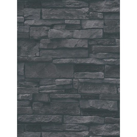 Tapet living Granit negru