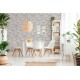 Tapet rustic Caramida alb-gri - decor