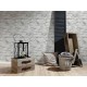 Tapet rustic Caramida alb-gri - decor