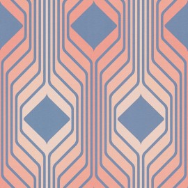 Tapet Retro Chic albastru
