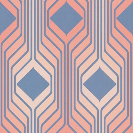 Tapet Retro Chic albastru