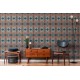 Tapet Retro Chic albastru - decor