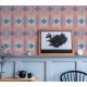 Tapet Retro Chic albastru - decor
