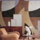 Fototapet Art Deco Stil Bauhaus maro