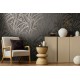 Tapet Frunze palmier gri-negru