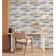 Tapet abstract Munti bej-bleu