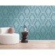 Tapet elegant stil Baroc turcoaz