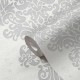 Tapet elegant stil Baroc alb-gri