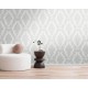 Tapet elegant stil Baroc alb-gri