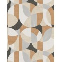Tapet Bauhaus geometric gri-maro