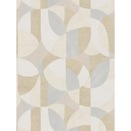Tapet Bauhaus geometric gri-bej