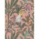 Tapet exotic vintage Kakadu roz-crem