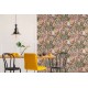 Tapet exotic vintage Kakadu roz-crem