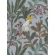 Tapet exotic vintage Kakadu gri-bleu