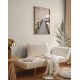 Tapet model geometric vintage alb-gri