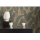 Tapet frunze palmier Jade bej-albastru