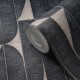Tapet geometric Frunze de palmier bej-negru