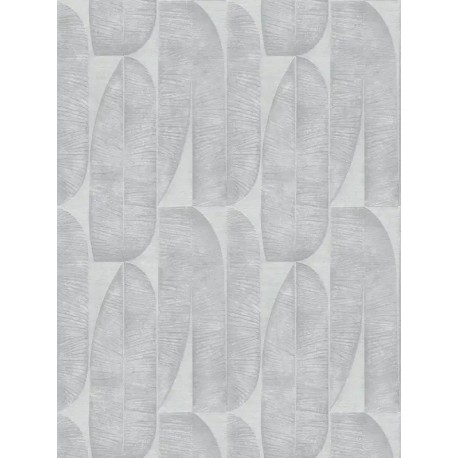 Tapet geometric Frunze de palmier gri