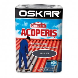 Vopsea Oskar Direct Pe Acoperis Gri RAL 7024 0.75L